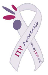 ITP Awareness Ribbon Car Magnet ITP Awareness Ribbon Car Magnet