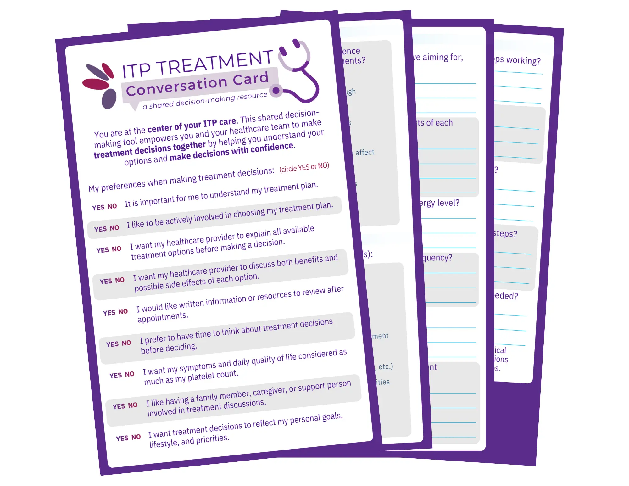 ITP Treatment Conversation Card